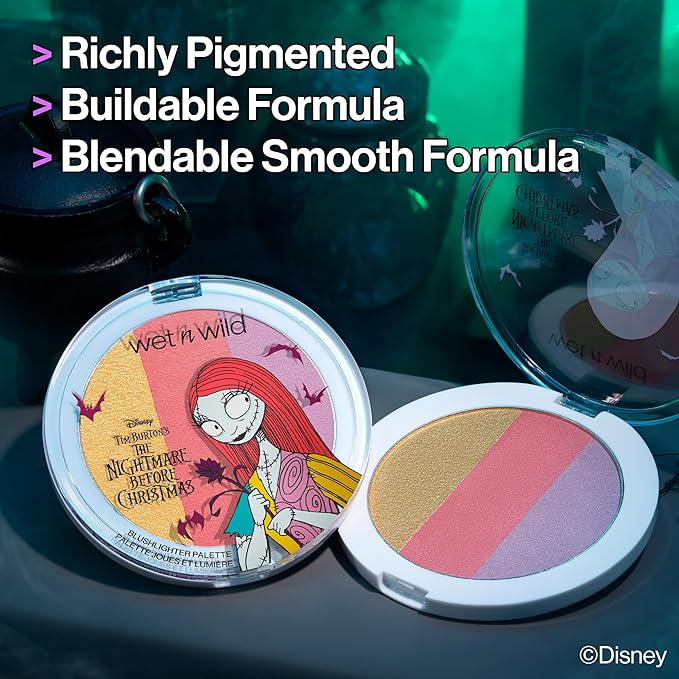 wet n wild Disney Nightmare Before Christmas Limited Edition PR Box - Coffin-Shaped Collector's Set with Eye, Face & Body Makeup, Color-Changing Lip Oils, Tubing Mascara & More - Cruelty-Free-Velvo Beauty