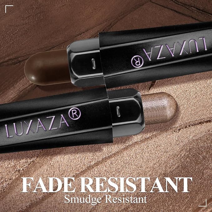 10PCS Eyeshadow Stick,Shimmer And Matte Brown Metallic Cream Eyeshadow Pencil Crayon with Smudge-proof & Waterproof,Eye Brightener Stick-Velvo Beauty