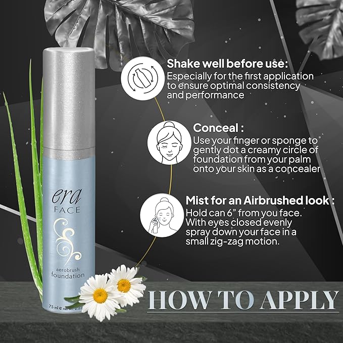 ERA Beauty ERA Face spray makeup (Y1 Creamy Vanilla, 2.25 oz) - airbrush foundation, everyday, buildable, professional spray on cosmetics-Velvo Beauty