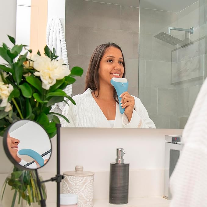 Arctic 2-in-1 Set Cryotherapy Ice Roller for Face Wrinkles Massager - Skin Care Tool for Puffiness - Cooling Ice Facial Eye Skin Roller - Reduce Puffiness and Relief Migraine Pain-Velvo Beauty