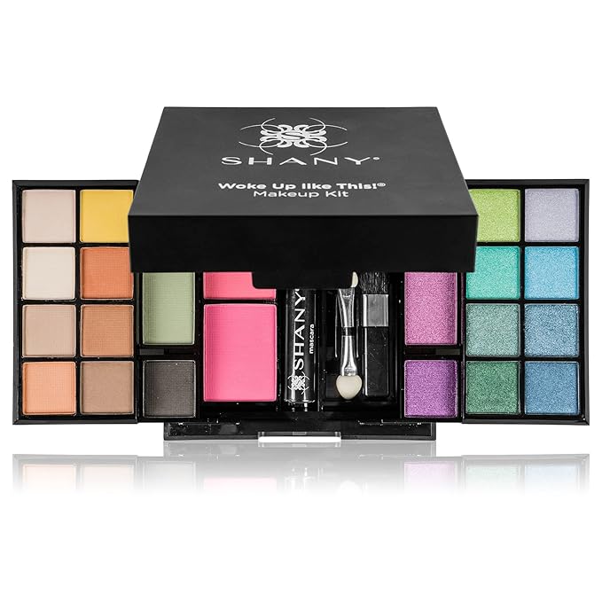 SHANY 'Woke Up Like This' Makeup Kit - Eye Shadows, Blushes, Mascara, and Applicators-Velvo Beauty
