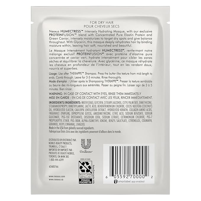 Nexxus Humectress Moisturizing Hair Masque for Dry Hair Pack of 10 deep conditioning hair treatment 1.5 oz-Velvo Beauty