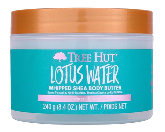 Tree Hut Lotus Water Whipped Shea Body Butter | Long-lasting Hydration Leaves Skin Feeling Soft & Moisturized | Lightweight | Nourishing Essential Body Care | 8.4 fl oz.-Velvo Beauty