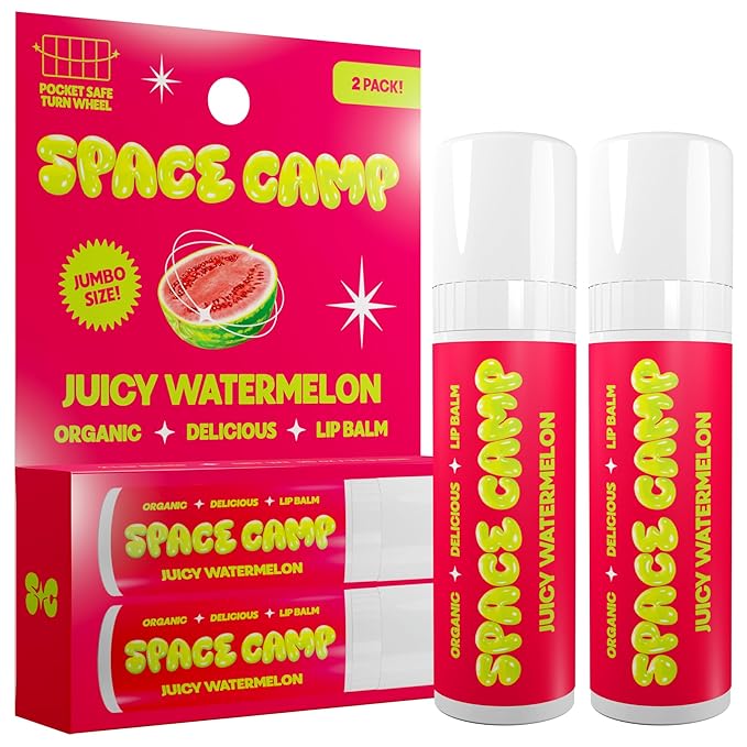 Wellness Jumbo Lip Balm - Juicy Watermelon Organic Flavored Balm (2 Pack)-Velvo Beauty