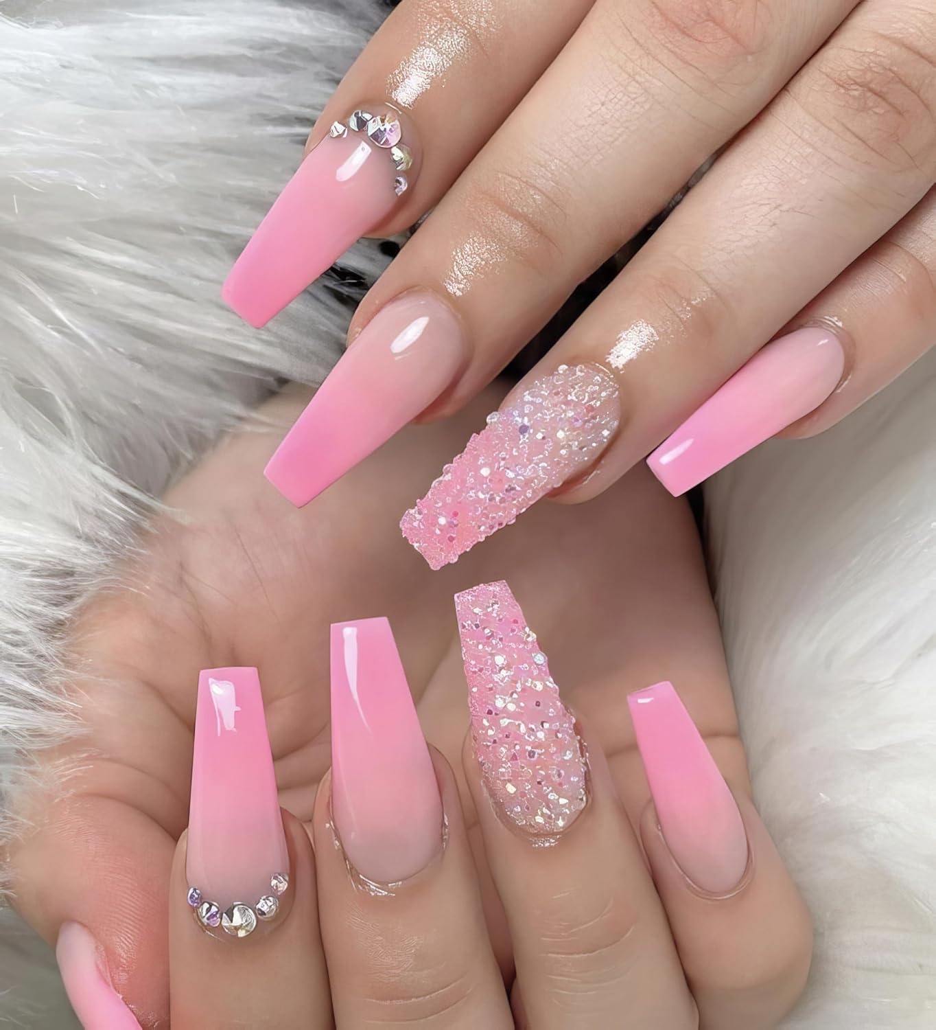 UNA GELLA Gel Nail Tips Coffin - Long Coffin Ballerina Nails Tips Half Cover Ballerina Acrylic Fake Nails 216PCS Falese Nail Tips for Nail Extension 12 Sizes Home DIY Salon-Velvo Beauty