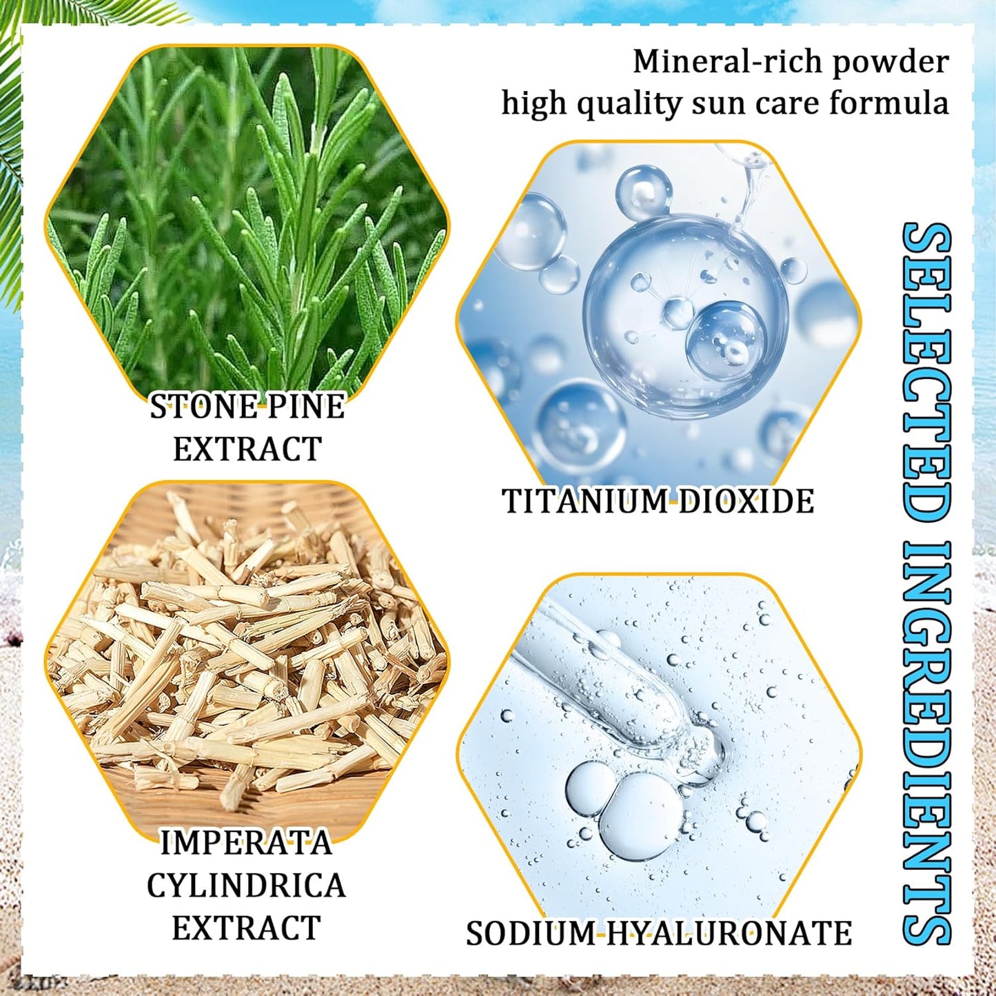 Mineral Face Sunscreen Setting Powder,Lasting Oil Control Lightweight Powder Sunscreen with SPF50+,Loose Waterproof Brush on Sun Screen Makeup for All Skin Types-Velvo Beauty