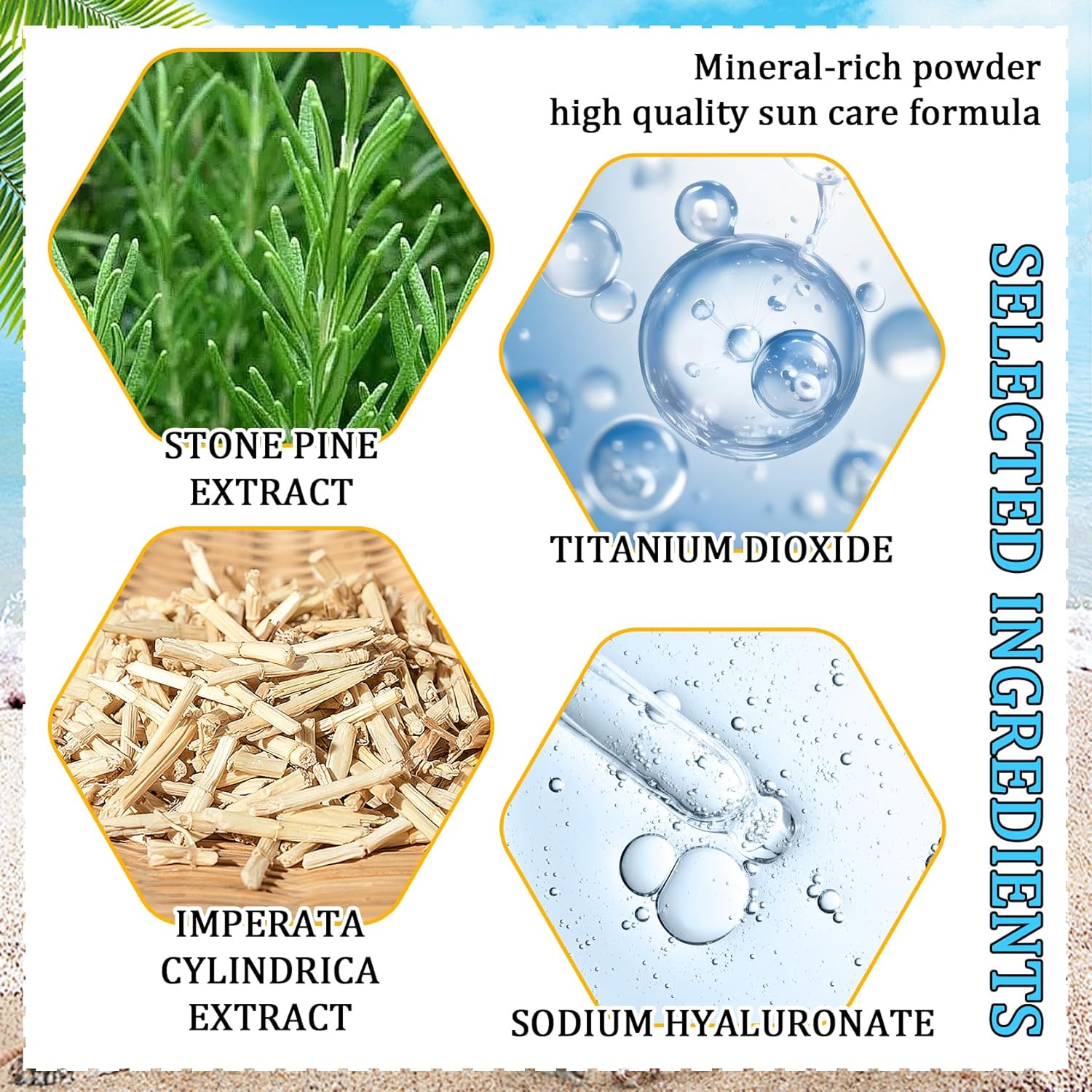 Mineral Face Sunscreen Setting Powder,Lasting Oil Control Lightweight Powder Sunscreen with SPF50+,Loose Waterproof Brush on Sun Screen Makeup for All Skin Types-Velvo Beauty