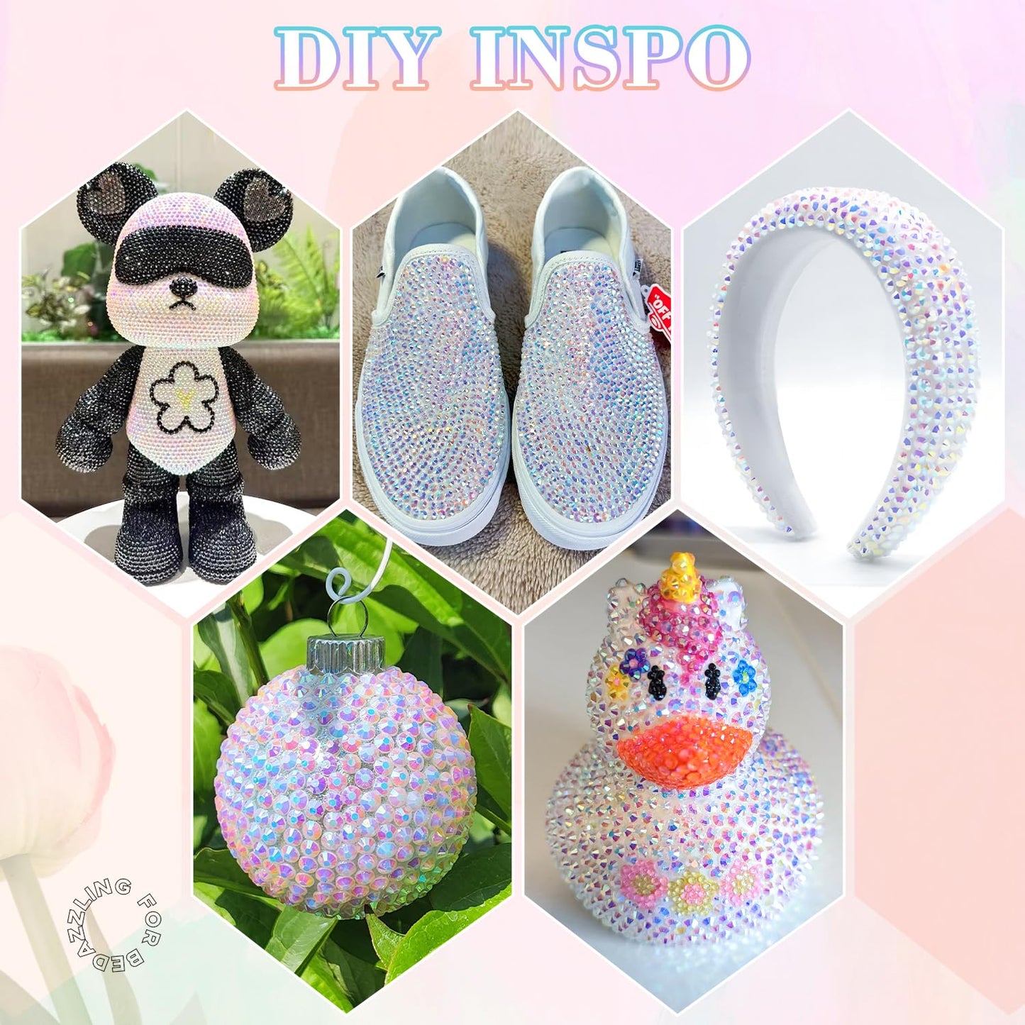 30000Pcs Resin White AB Rhinestones for Bedazzling Crafting with b7000 Jewelry Glue, Bulk Flatback Gems Bedazzler Kit for Crafts Clothes Shoes Fabric Nail Diamond Art, Assorted Size 2/3/4/5/6mm-Velvo Beauty