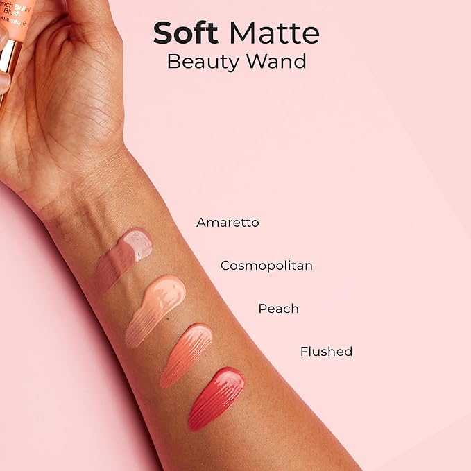 MCoBeauty Soft Matte Beauty Wand, Flushed Blush, Velvety Finish of Buildable Color, Vegan, Cruelty Free Cosmetics-Velvo Beauty