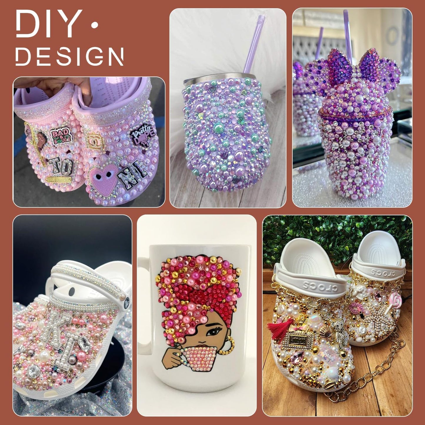 80g Flatback Pearls and Rhinestones for Crafting, Red White Black 3-10mm Resin Rhinestones and Half Pearls for Bedazzling, Nail Art and Dec with 3pcs 10ml B7000 Jewelry Glue, Tweezer and Pickup Pencil-Velvo Beauty