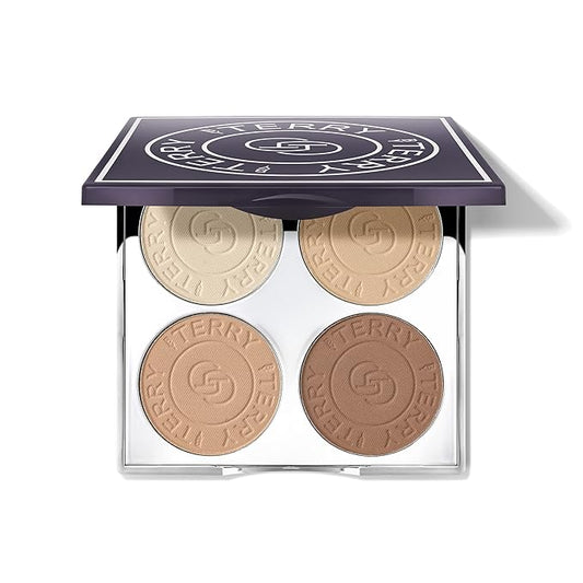 By Terry Hyaluronic Hydra-Powder Palette, 4-Shade, Vegan Contour Palette For Flawless & Matte Complexion, Medium to Warm-Velvo Beauty