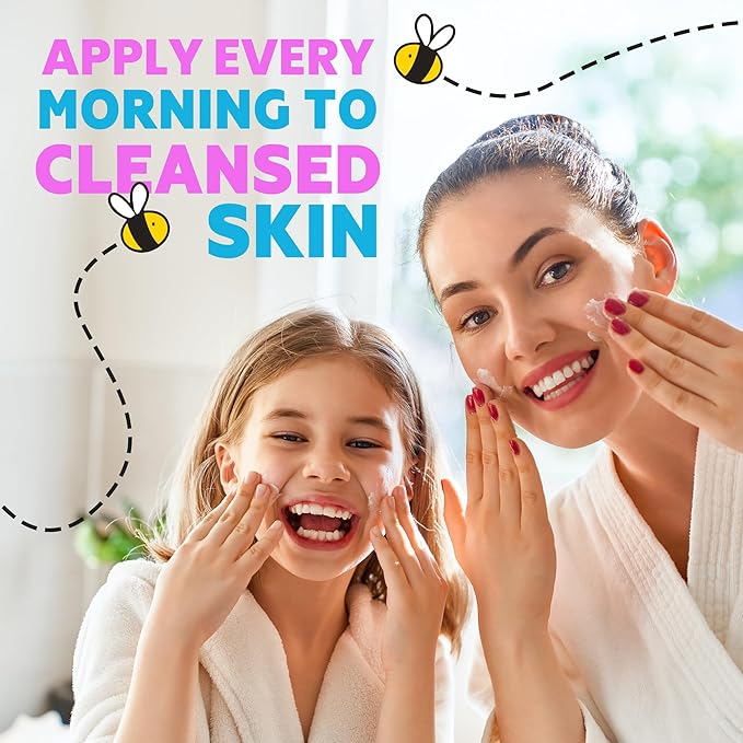 Kid Face Sunscreen Moisturizer with SPF – SPF 30 Mineral Face Sunscreen – Lightweight, Non-Greasy, Reef-Safe with Zinc Oxide & Niacinamide – Broad-Spectrum UV Protection – Daily Moisturizer for Kids-Velvo Beauty