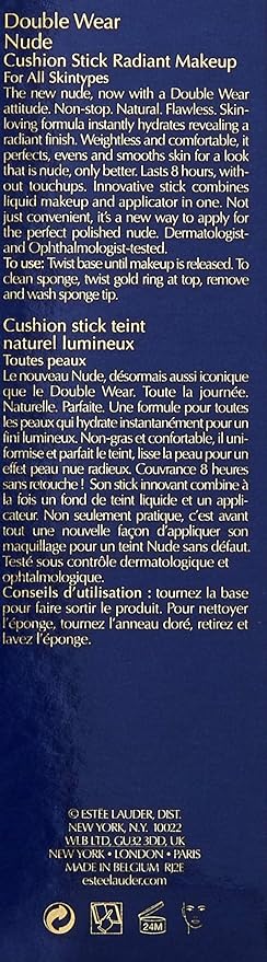 Estee Lauder Double Wear Nude Cushion Stick Radiant Makeup, 2w0 Warm Vanilla, 0.47 Ounce-Velvo Beauty