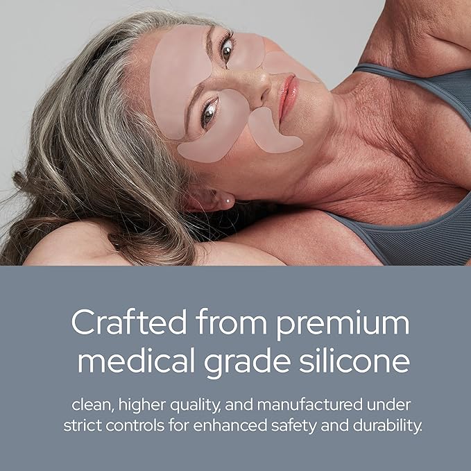 SiO Beauty SuperLift Pack - Wrinkle-Smoothing, Medical-Grade Silicone Patches for Fine Lines - Reusable Up to 10x - Cruelty-Free & Eco-Friendly Beauty Patches for Smile Lines & Crows Feet - 5 Patches-Velvo Beauty