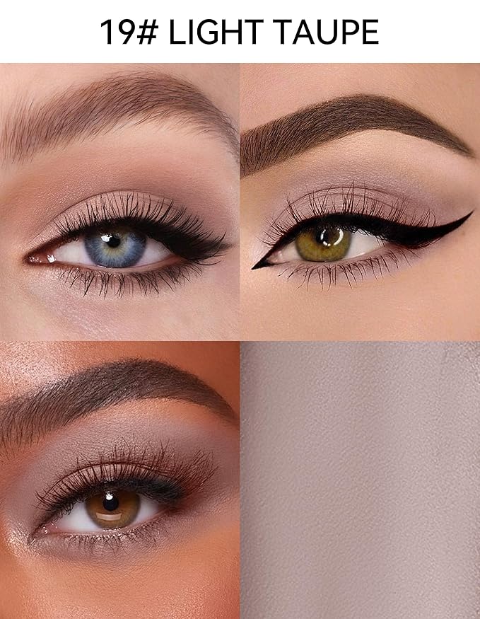 Erinde Waterproof Cream Eyeshadow Stick, Matte Nude Eye Shadow Sticks, Longwear Blendable High Pigmented, Neutral Eye Shadow Sticks Matte for Older Eyes, Smokey Eyeshadow Pencil Crayon, 19 Light Taupe-Velvo Beauty