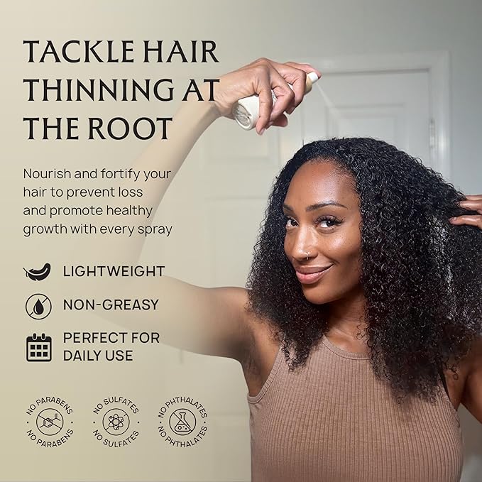 Hair Growth Oil Spray - 100% Pure Ingredients For Non Greasy, Thicker & Stronger Hair - Organic Batana, Castor, Biotin, Saw Palmetto, and Rosemary Oil for Men & Women Scalp - 4 FL OZ-Velvo Beauty