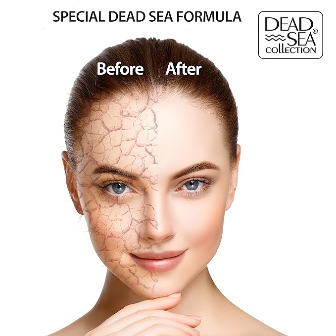 Dead Sea Collection Facial Vitamin C Kit - Day Cream (1.69fl.oz/50ml jar) & Facial Serum (1.69fl.oz/50ml bottle) - Pure Dead Sea Minerals - Anti-Wrinkle Hydration Smooth and Moisturized Skin-Velvo Beauty