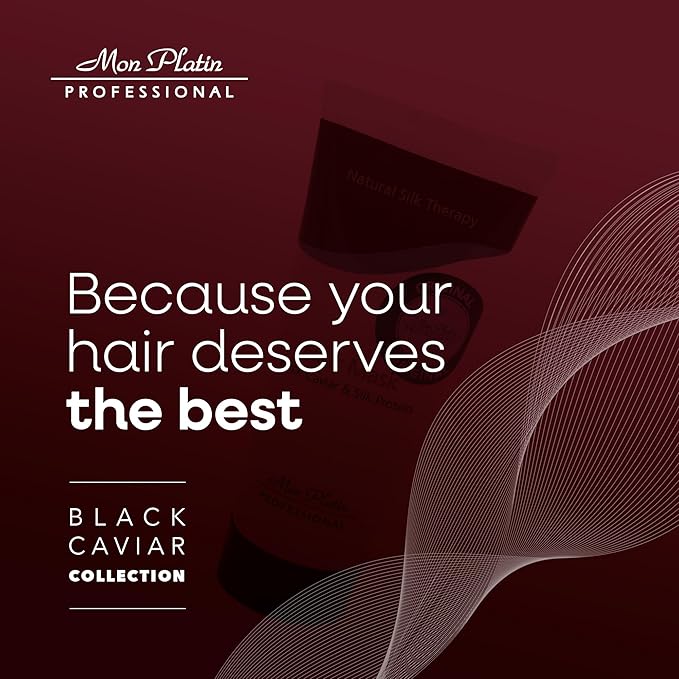 Mon Platin Professional Hair Mask, Black Caviar & Natural Silk Therapy, Deep Conditioning Hair Mask for Dry, Colored Hair, 100ML-Velvo Beauty