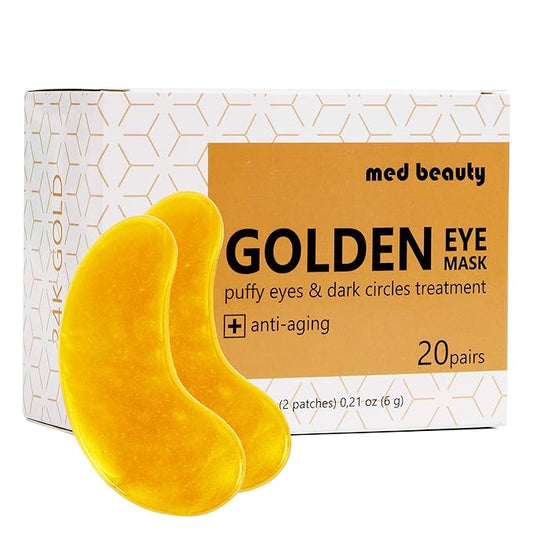 24K Gold Under Eye Patches Eye Masks For Dark Circles And Puffiness with anti-aging effect 20 pairs 40 pcs [medbeauty]-Velvo Beauty