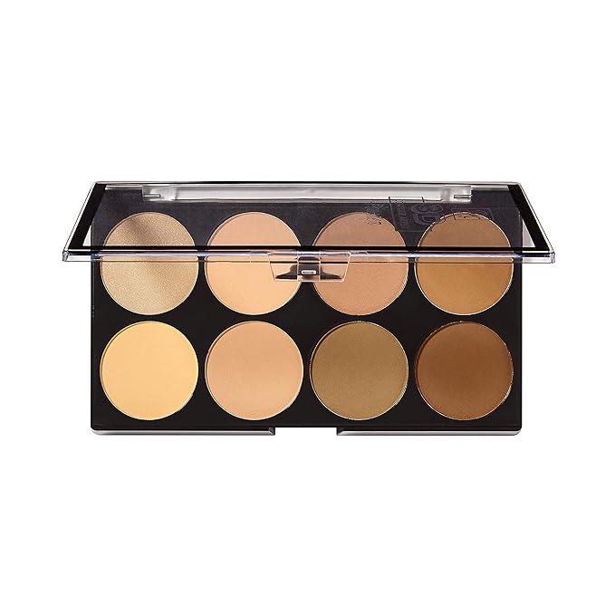 Ruby Kisses 3D Powder Contour Palette Medium Dark Define your cheekbones, perfect your nose, and sculpt your jawline-Velvo Beauty