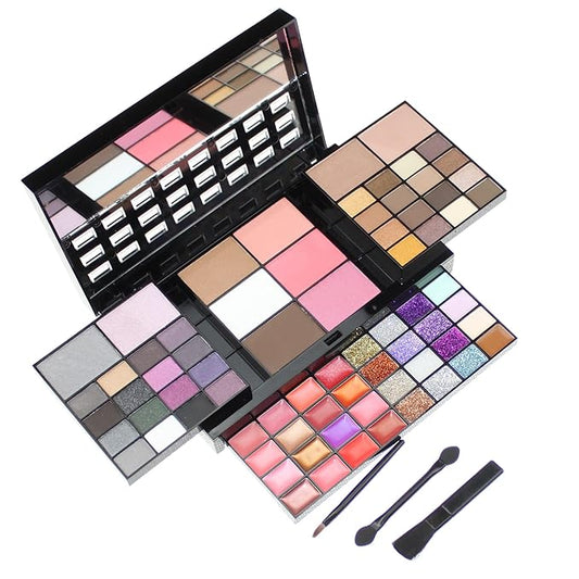 Makeup Kit for Women Full Kit Eyeshadow Facial Blusher Eyebrow Powder Face Concealer Powder Eyeliner Pencil Ultimate Color Combination 74 Colors Makeup Set Combination Palette-Velvo Beauty
