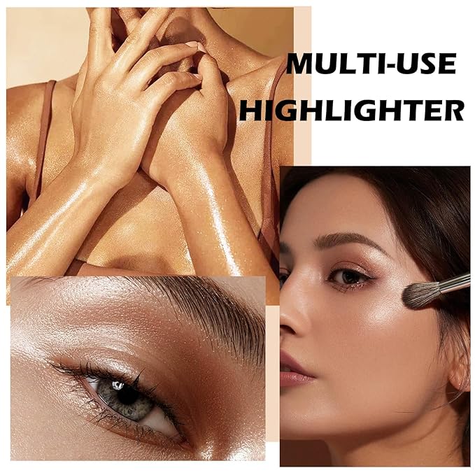 Boobeen Highlighter Makeup Palette, Baked Highlighter Bronzer Powder Palette, Shimmer Illuminator Contour Highlighter Powder for Face, Pearl Shine Shades Waterproof Long Lasting-Velvo Beauty