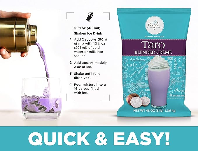 Taro Blended Crème Mix by Angel Specialty Products [3 LB]-Velvo Beauty