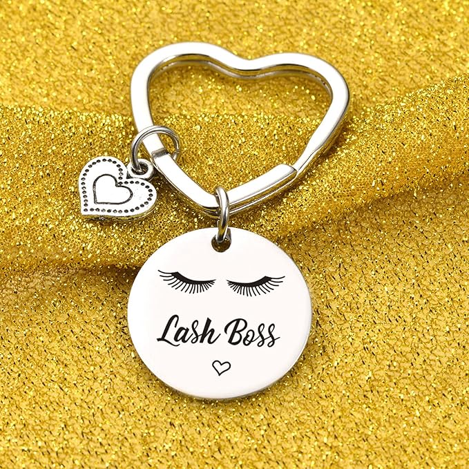 Lash Boss Appreciation Jewelry Beauty Lashes Girl Jewelry Daughter Gift Best Friend Keychain-Velvo Beauty