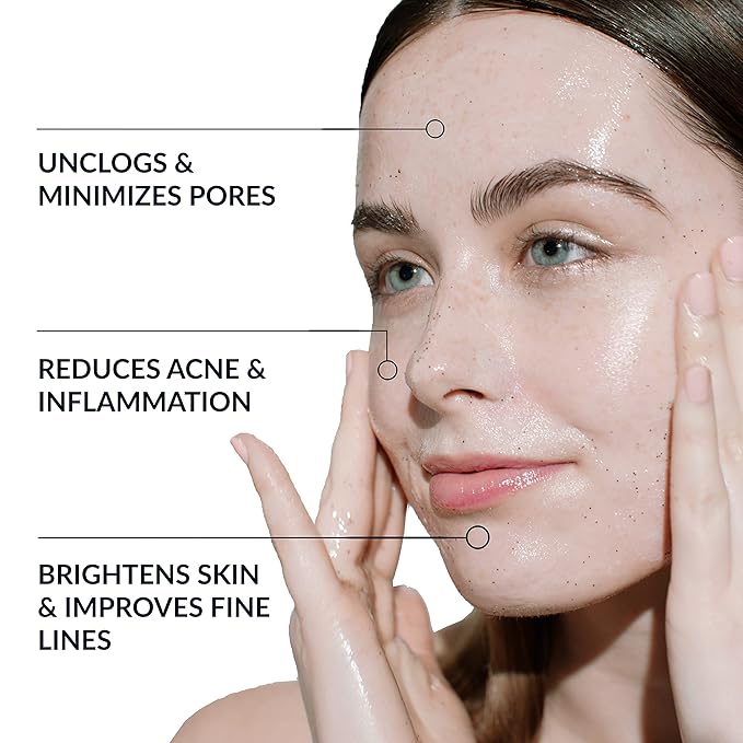 NAELI AHA/BHA Exfoliating Face Wash - 10% Glycolic Acid & Salicylic Acid Cleanser, Anti Aging Acne & Wrinkle Reducing Facial Exfoliant, Pore Minimizer & Brightening Gel, 4 oz-Velvo Beauty