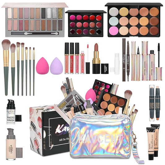 Makeup Kits Makeup Kit for Women Full Kit Makeup Set for Women Foundation Face Primer Eyeshadow Concealer Lipstick Makeup Bag Makeup Sets for Teens-Velvo Beauty