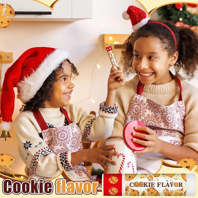 50 Pcs Christmas Lip Balms Gifts Bulk Cane Hot Cocoa Cookie Cinnamon Gingerbread 5 Assorted Flavor Holiday Party Treat Goodie Bags Stuffers Small Gifts for Friends Neighbors Colleagues-Velvo Beauty