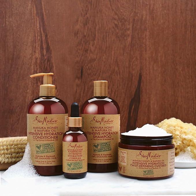 SheaMoisture Conditioner Intensive Hydration for Dry, Damaged Hair Manuka Honey and Mafura Oil to Nourish and Soften Hair 13 oz-Velvo Beauty