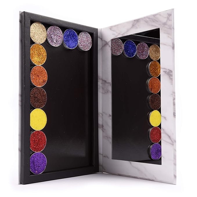 Magnetic Palette Marble Empty Makeup Palette with Mirror for Eyeshadow Lipstick Blush Powder (White)-Velvo Beauty