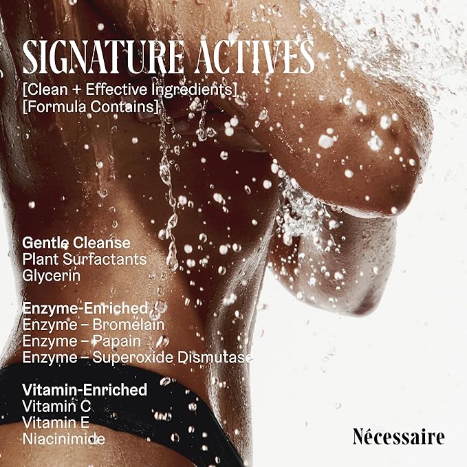 Nécessaire The Body Wash Olibanum. Natural Body Wash for Women + Men. Radiance Cleanse. Multi-Enzyme Gel Cleanser for Dull Skin. Notes of Vanilla, Fig Leaf, and Cassis Buds. 8.4 Fl Oz.-Velvo Beauty