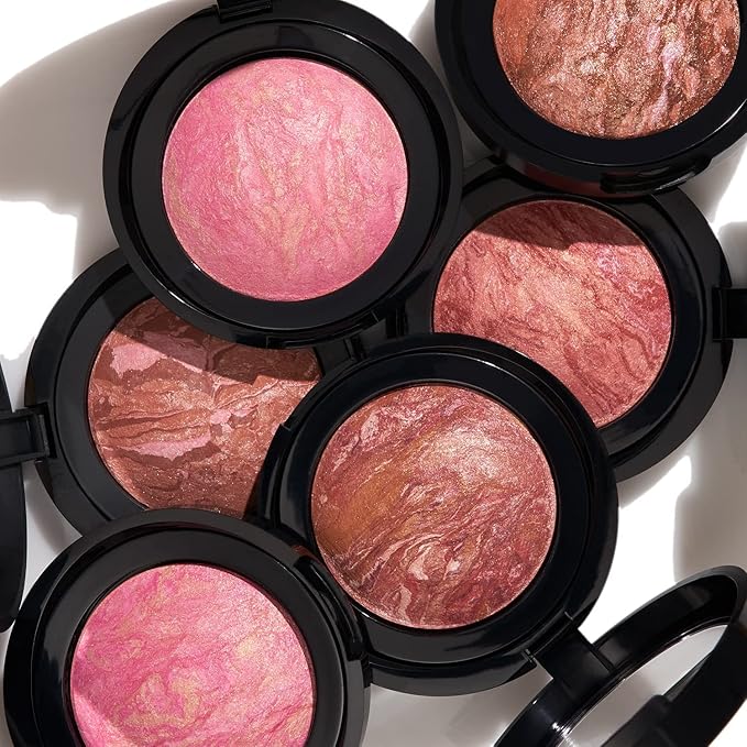 LAURA GELLER NEW YORK Baked Blush-n-Brighten Marbleized Blush for Cheeks - Starfish Island - Natural Finish - Buildable Color-Velvo Beauty
