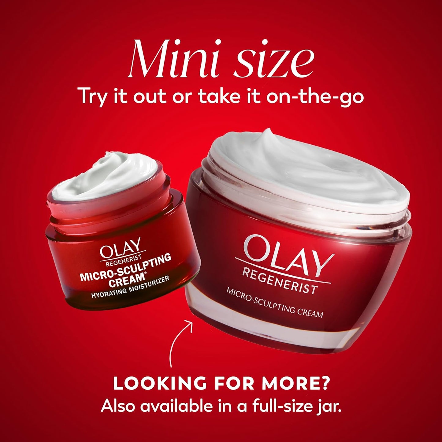 Olay Face Moisturizer, Regenerist Micro-Sculpting Cream for Women, Trial Size - Instant Hydration, Anti-Aging, Anti-Wrinkle, Firming Skin Care - Hyaluronic Acid, Niacinamide, Amino Peptides, 0.5 Oz-Velvo Beauty
