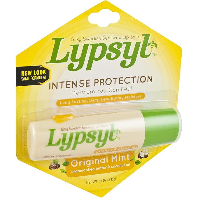 Lypsyl Intense Protection Original Mint, Lip Balm 0.10 oz (3-Pack)-Velvo Beauty