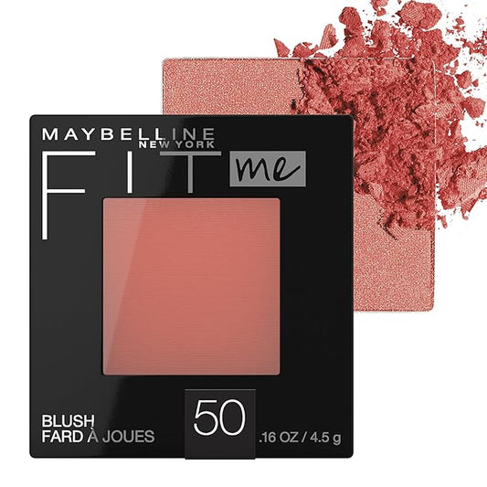 Maybelline Fit Me Blush, Lightweight, Smooth, Blendable, Long-lasting All-Day Face Enhancing Makeup Color, Wine, 1 Count-Velvo Beauty
