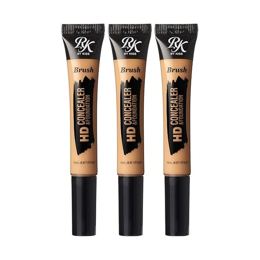 Ruby Kisses HD Brush Concealer & Foundation 3 Pack (Toffee)-Velvo Beauty