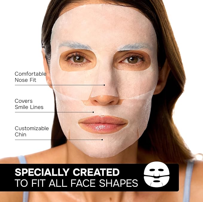 SimplyVital Collagen Facial Mask with Retinol & Hyaluronic Acid - Hydrating Face Masks Skincare - Visibly Firming and Lifting T Line & V Line Sheet Mask for Women - Mascarillas Para la Cara - 7 Pack-Velvo Beauty