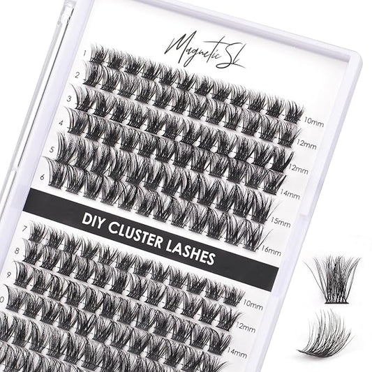Lash Clusters 144 Pcs Individual Lashes Clusters Eyelash Extensions False Eyelashes DIY Lash Extension Reusable False Eyelashes Natural Look Mix 10-16mm C D Curl-DM17-Velvo Beauty