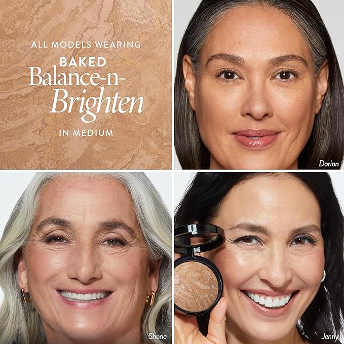 LAURA GELLER NEW YORK Award-Winning Baked Balance-n-Brighten Color Correcting Powder Foundation - Medium - Buildable Light to Medium Coverage - Demi-Matte Natural Finish-Velvo Beauty