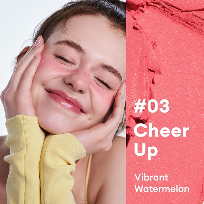 ITY Mood Blush, Blush for Cheeks Makeup,Moisturizing Creamy Blush Dual Funtions, Highly Spreadable, 0.18 oz (5.2g) in Cheer Up-Velvo Beauty