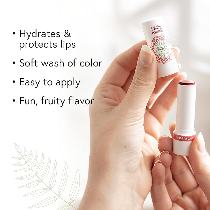 Honeybee Gardens Totally Natural Strawberry Sunrise Tinted Lip Balm, Nourishing Moisture With A Kiss Of Color, Vegan, Gluten-Free-Velvo Beauty