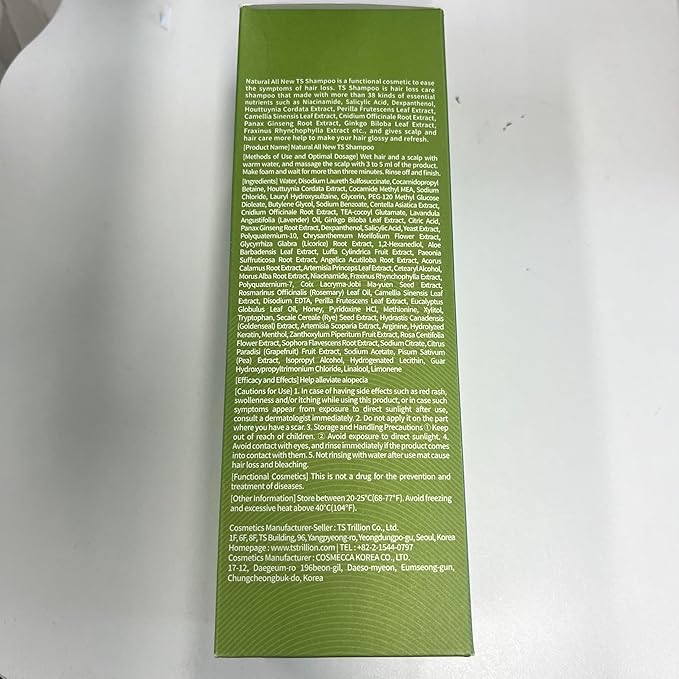 TS Natural All New TS Shampoo | Korean Shampoo for Sensitive Scalp | Hair & Scalp Care with Salicylic Acid and Natural Ingredients | Sulfate-Free Dandruff & Itchy Scalp Relief (16.9 Fl Oz / 500mL)-Velvo Beauty