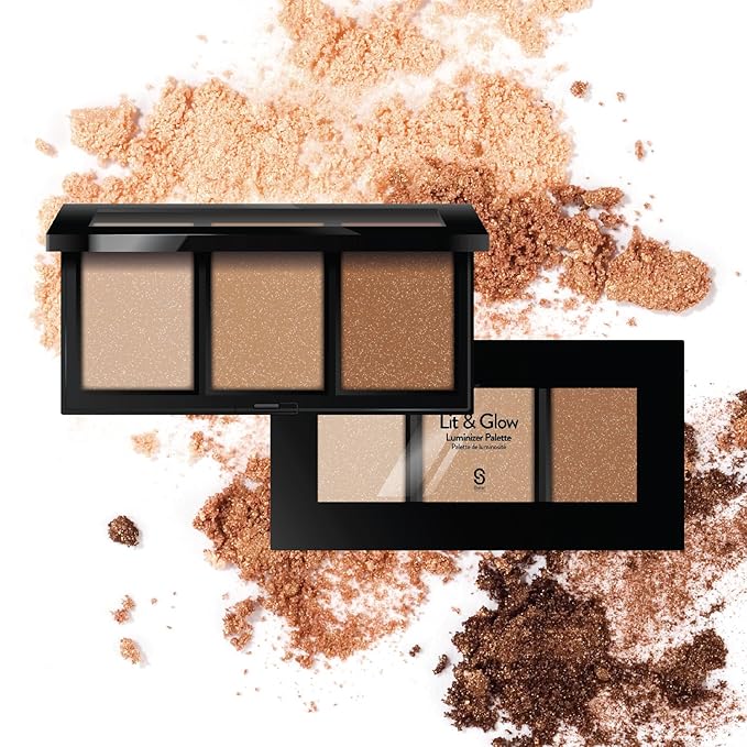 Sistar Lit & Glow Luminizer Palette Glitter Bronzer Make Up-Velvo Beauty