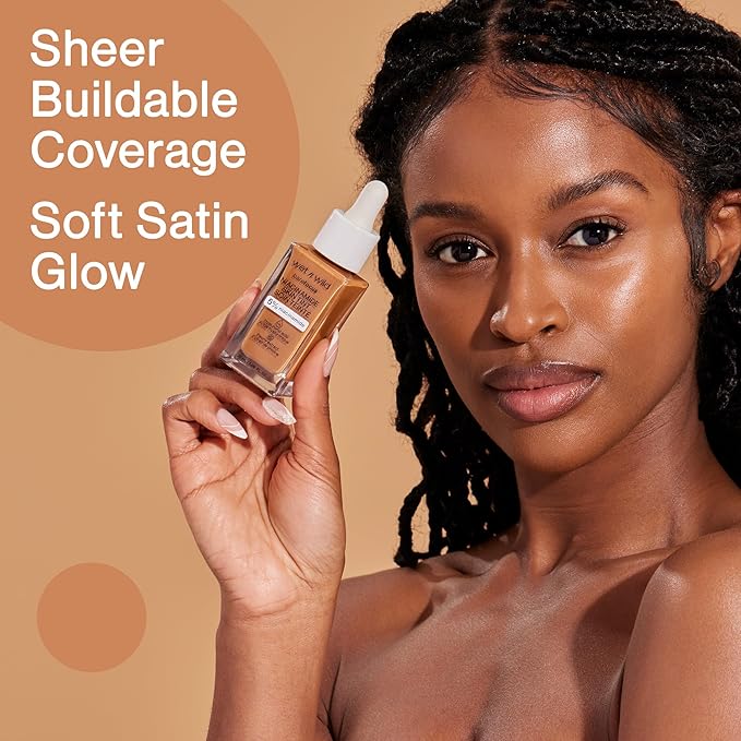 wet n wild Bare Focus Skin Tint, 5% Niacinamide Enriched, Buildable Sheer Lightweight Coverage, Natural Radiant Finish, Hyaluronic & Vitamin Hydration Boost, Cruelty-Free & Vegan - Toffee-Velvo Beauty