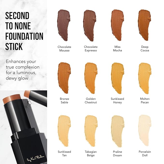 Glamazon Second to None Foundation Stick, Tabagian Beige, Light-to-Full Coverage, Weightless Makeup With a Glowy Natural Finish-Velvo Beauty