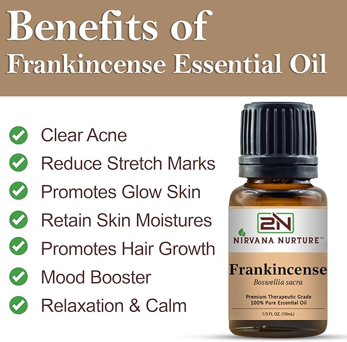 Frankincense Sacra Essential Oil 100% Pure Premium Therapeutic Grade, Undiluted - Aromatherapy Diffuser for Calm and Relaxation, Skin Care, Hair Care-Velvo Beauty