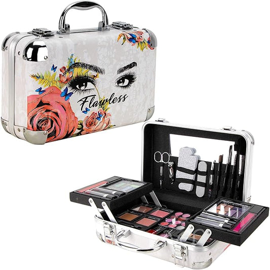 61pcs Makeup Gift Set With Extendable Trays and Mirror - Vmk1506, Flawless, 1 count-Velvo Beauty